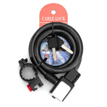 Antivol portable pour VTT BG-0518, câble robuste, longueur : 1,2 m, avec cadre de verrouillage