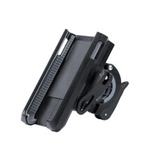 Draaibare PVC-telefoonhouder voor op het stuur van een motorfiets of fiets (zwart)