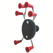 Eagle Claw X-vormige metalen telefoonclip met zes klauwen voor fietsen en motorfietsen (rood)