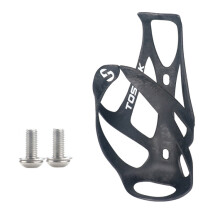 TOSEEK Outdoor Cycling Carbon Fiber Open Water Bottle Cage, Kleur: Matzwart
