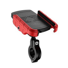 M9 Motorfiets Draadloze Telefoonhouder met Opladen, 15W Snelladende Telefoonhouder met Navigatiesysteem (Rood)