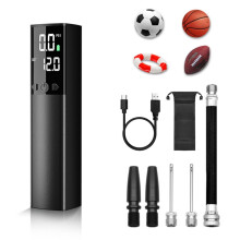 AP-04 Kabellose elektrische Luftpumpe mit LCD-Display für Fußball und Basketball (Schwarz)