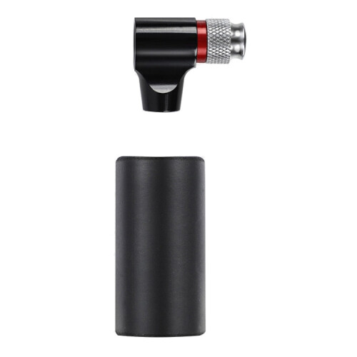 Portable mini bicycle air pump with carbon dioxide (unmarked, black)