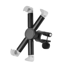 Supporto per cellulare da moto e bicicletta, accessorio per attività all'aperto, adatto a telefoni/tablet da 4,7-8 pollici (grigio).