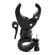 PCS Fietslamphouder met 360 graden draaibare lampclip (zwart)