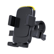 Telefoonhouder voor op het stuur van de fiets of motor, met verborgen siliconen bandje.