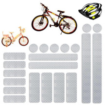 21-in-1 Electric Vehicle Adhesive Honeycomb Reflective Safety Label Warning Strip (White)
