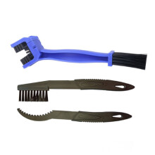 Verkauft als Set: BG-7168 Fahrrad- und Motorradreinigungsbürste, dreiseitige Kettenbürste, Farbe: Blau + kleine Bürste