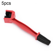 PCS BG-7168 Spazzola per la pulizia di biciclette e motociclette, spazzola a tre lati per catena, colore: rosso