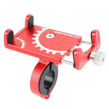 Supporto per cellulare in lega di alluminio per veicoli elettrici, moto, biciclette e navigazione (rosso)