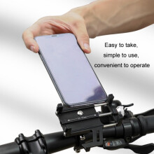 Motorfiets/fiets navigatie telefoonhouder van aluminiumlegering (zwart)