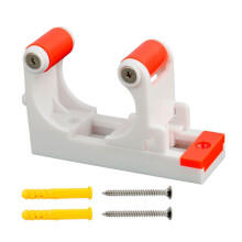 DEEMOUNT RCK-051 Parkeerhaak voor racefietsen/muurhaak/parkeerhaak voor mountainbikes (wit en rood)