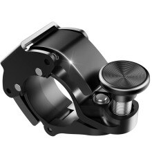 Sonnette de vélo invisible 100 dB, klaxon de vélo, sonnette en alliage d'aluminium pour VTT, accessoires de cyclisme (noir)