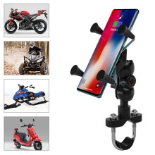 WUPP CS-1133A1 Motorrad-Handyhalterung in X-Form mit vier Krallen, verstellbar, Version mit Doppelverschluss