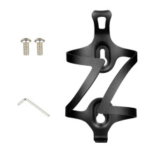 JUNSUNMAY Bidonhouder van aluminiumlegering voor fietsen en mountainbikes (zwart) - Zonder draaibare voet