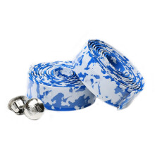 Camouflage bicycle handlebar straps (blue and white)