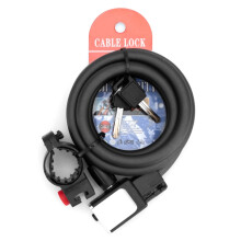 Antivol portable pour VTT BG-0518, câble robuste, longueur : 1,8 m, avec cadre de verrouillage