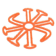 Coussinet intérieur de casque de vélo en silicone, résistant à la pression, respirant, coussinet de casque portable (orange)