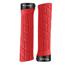 West Rider bicycle grips (red) - anti-slip, shock-absorbing, comfortable.