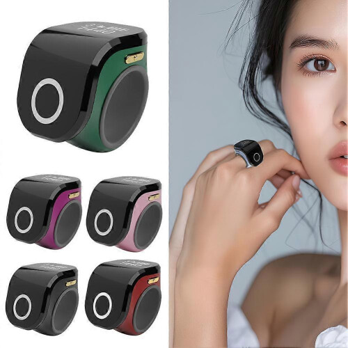 (Black) Digital Finger Electronic Hand Tally Counter Silents Prayer Counter Ring 1