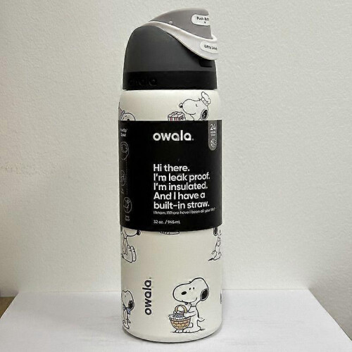 (32oz) Owala Snoopy Water Bottle Exclusive Tumbler 24/32oz Gift In Box