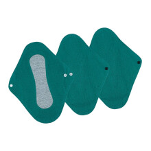 (3) Reusable Thin Cotton Sanitary Pad With Mesh Surfaces For Postpartum Leakage And Overnight Protection Multicolor