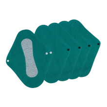 (5) Reusable Thin Cotton Sanitary Pad With Mesh Surfaces For Postpartum Leakage And Overnight Protection Multicolor