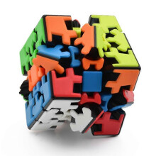 (Color random) Lefun Full Sticker Gear Puzzle Magic 3x3 Cubes Speed Cube Professional Logic Game Educational Toys Autism Kids Toys brain Games