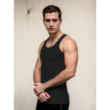(brick red, XXXL) Men's Shapewear Vest Body Shaper Tummy Control Slimming Tank Top Heavy Duty Compression Fitness Undershirt