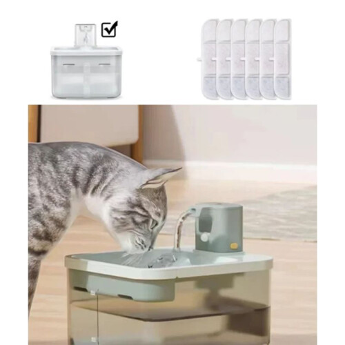 12PCS Pet Wireless Automatic Circulation  Drinking Fountain Filter Suitable for Cat Drinking Fountain 1
