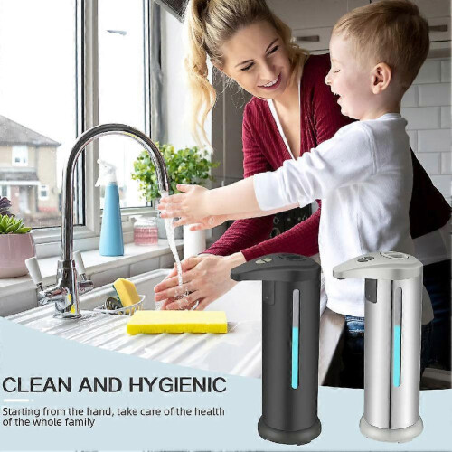 (Silvery spray paint) Automatic Induction Soap Dispenser Touchless Hand Washer Home Public 2