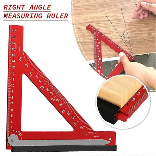 Horizontal Angle Ruler 90 Degree Measuring Ruler Triangle Woodworking Ruler 1