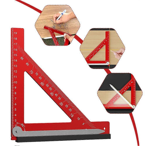 Horizontal Angle Ruler 90 Degree Measuring Ruler Triangle Woodworking Ruler 2
