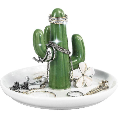 Cactus Ring Holder Ring Dish Ceramic Jewelry Ceramic Organizer Storage Plate Decorative Trays Bracel 2