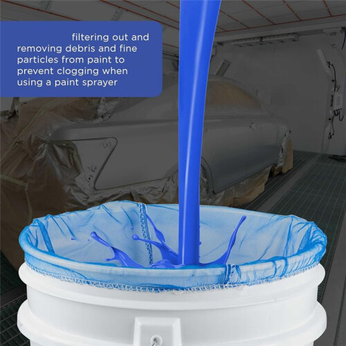 5 Gallon Paint Liquid Strainer Filter Bag with Fine Nylon Mesh, Disposable Filtering Bag, Elastic Top Opening 12Pack 2