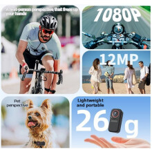 1.47inch Thumb Action Camera Stabilized Recorder Magnetic 1080p 1200w Xhest-Mounted Portable Vlog Pocket Camera White