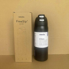(32oz) Owala FreeSip Insulated Stainless Steel Water Bottle 24/32oz Black