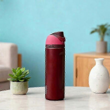 (24OZ) Owala Freesip Insulated Stainless Steel Water Bottle - Black Cherry Gift N