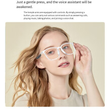 AI Translator Audio Glasses Call Music Fashion Sunglasses with Speaker & Microphone B