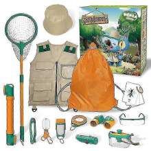Kids Outdoor Explorer Kit Kids Binoculars Adventure Insect Catching Kit Camping Toys Cargo Vest Hat Adventure Set Children Gift