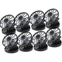 (8pcs) 2025 Hat Fan Cooling Clip-On Cooler Sun Power Energy Solar Cell Camping Hiking Blower