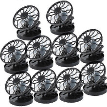 (10pcs) 2025 Hat Fan Cooling Clip-On Cooler Sun Power Energy Solar Cell Camping Hiking Blower