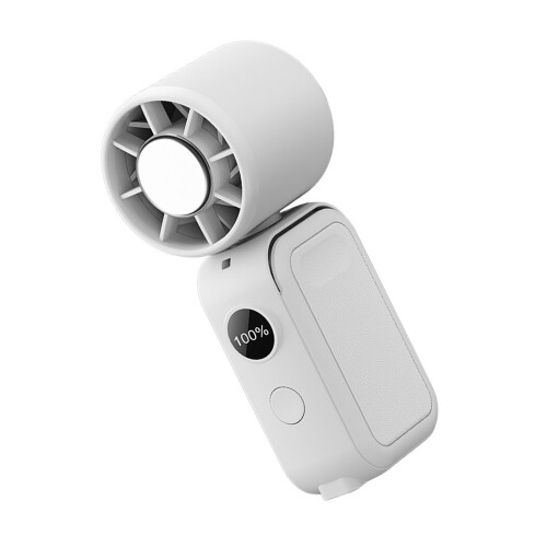 Portable Handheld Fan 5 Speed Cooling USB Rechargeable-White