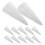 12 witte schuimrubberen knutselkegels van 14,5 cm 5