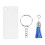 120 PCs Acrylic Keychain Blank Tassel Pendant Set Includes Rectangular Transparent Acrylic Keychain 5