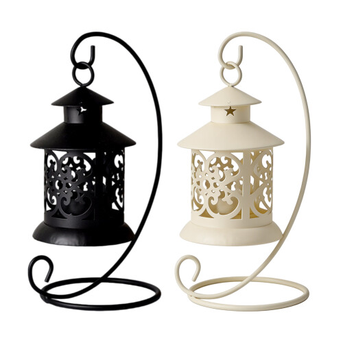 Antique Styles Iron Tea Light Candle Stand Ideal For-White 1