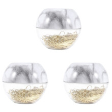 Gold Bueroklammern in Eleganten Magnetischen Marmor Weiss Clip Halter, 28mm, 300 Clips Pro Box