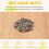 50Pcs M2 Zinc Plaqué Autobloquant Nylon Insert Hex Lock Nuts 6