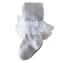Soft Tights Little Girl Leggings Newborns Pantyhose-Gray M