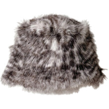 (Style 3) Leopard Print Fuzzy Bucket Hat Comfortable Hat Travel Camping Skiing Hat for Winter Sports  Style 4